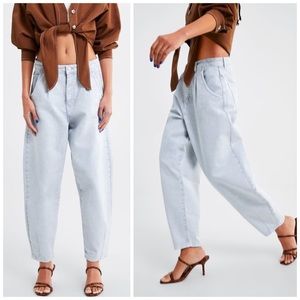 Zara Light Blue High Rise Women Jeans